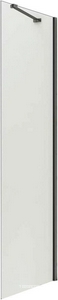 Боковая панель 900xh2000мм, правая/левая, кронштейн в компл., (стекло прозрачное 8мм, фурн.цв.черный матовый), Extra ZZ Vincea Exrta VSG-1E900CLB
