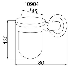Стакан настенный  Cristal 10904-CRST-G, цв. золото, ZZ Boheme Murano 10904-CRST-G