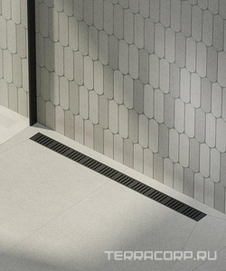 Душевой лоток 85 см Smart с перфорированной решеткой, черный ZZ Kerama Marazzi Универсал APZ10BLACK-850KM