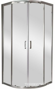 Душевой уголок 800х800хh1950мм, 1/4 круга, R550мм, (стекло прозрачн.5мм, фурн.цв.хром),  ZZ BelBagno Uno-195 UNO-195-R-2-80-C-Cr