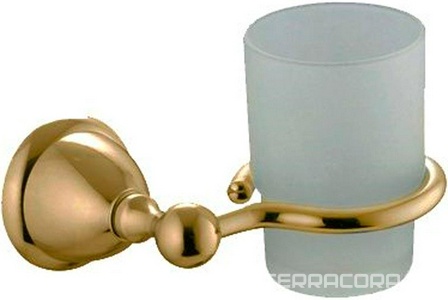 Стакан настенный, (стекло матовое, держатель цв. бронза),  ZZ Fima Carlo Frattini Style F6043/1BR