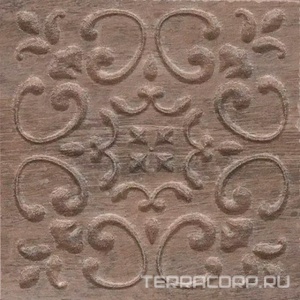Керамогранит Kerama Marazzi Браш Вуд Вставка  коричневый темный C4819.9x9.9 Коричневый 