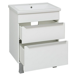 Тумба напольая 60 см, без раковины, 2 выдвижных ящик,  цвет белый XX Aqua de Marco AXIOMA 2060WGAXI/F