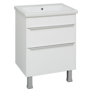 Тумба напольая 60 см, без раковины, 2 выдвижных ящик,  цвет белый XX Aqua de Marco AXIOMA 2060WGAXI/F