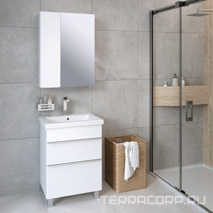 Тумба напольая 60 см, без раковины, 2 выдвижных ящик,  цвет белый XX Aqua de Marco AXIOMA 2060WGAXI/F