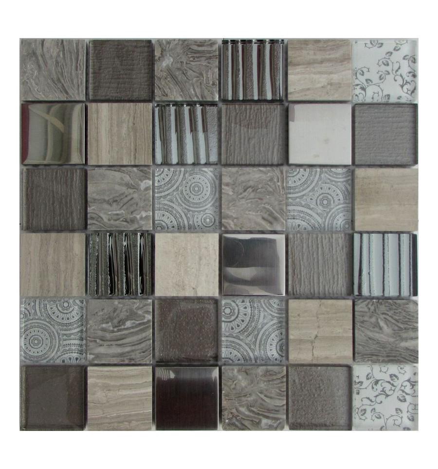 Мозаика Спектр-М Микс стекло Мозаика из стекла на сетке SK10-044 30x30 Комбинированный, фото 3