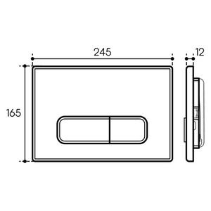 Клавиша двойного смыва для инстал., д/унитаза, (пластик цв.белый глянец),  Aqueduto Forma FOR0110