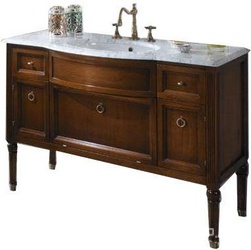 Столешница 123хh2х58,5см, с 3 отв.д/смес., мрамор цвет белый каррара (раковина в компл.), Loira Z XXZ