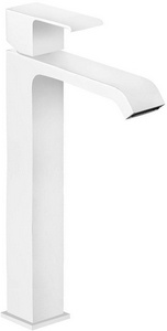 Смеситель для раковины, Высокий, с д/к, (цв.белый матовый),  ZZ Cezares Porta PORTA-LC-BIO