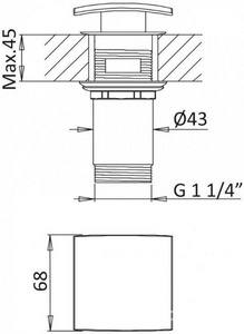 Смеситель для раковины, Высокий, с д/к, (цв.белый матовый),  ZZ Cezares Porta PORTA-LC-BIO
