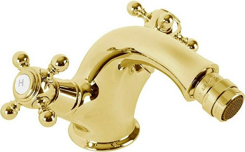 Смеситель для биде, с д/к, (цв. золото),  ZZ Cezares Golf GOLF-BS1-03