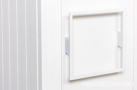 Ручка для тумбы/пенала, 168х168х25мм, (металл цв.белый),  ZZ La Fenice Cubo FNC-04-CUB-B-168