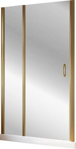 Дверь в нишу  LUX, 105x200 см, правая, одностворчатая распашная, с неподвижным элементом, профиль бронза, стекло прозрачное, покр.BriteGuard, ZZ Vegas Glass EP-F-1 EP-F-1 LUX 105 05 01 / BriteGuard / Правая