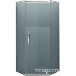 Душевой уголок пятиугольный Alex Baitler, 98.5x98.5x200 см, цв.профиля хром, БЕЗ поддона, цв.стекла черный/тонированное, ZZ