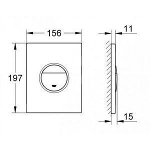 Накладная панель "Nova ", 3 режима смыва, цв. альпин-белый ZZ Grohe Cosmopolitan 38765SH0