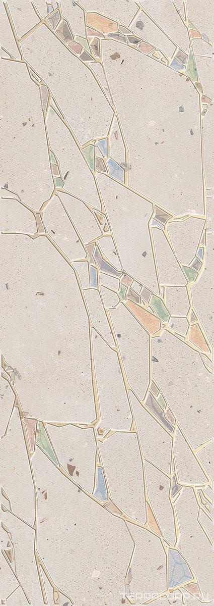 Керамическая плитка Eletto Terrazzo Декор marfil crystal 25.1х70.9 Бежевый, фото 3