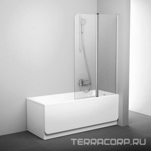 Шторка на борт ванны Supernova CVS2-100 правая блестящий профиль прозрачное стекло Ravak Chrome 7QRA0C00Z1