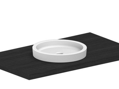 Раковина накладная на столешницу, круглая, 42х42хh6см, без отв.д/смесителя,   ZZ Scarabeo Bucket 8810