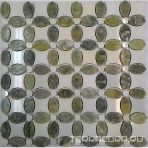 Мозаика Спектр-М Натуральный камень Мозаика из камня на сетке М20-208Р 30.5x30.5 Комбинированный 