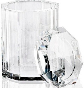 Баночка с крышкой, универсальная, 9x9xh14см, хрустальное стекло, (цв.кристальный),  ZZ Decor Walther Kristall 0931456