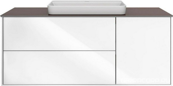 Тумба, подвесная 120 см, 3 выдвижных ящика, цв.белый XX Kerama Marazzi Plaza PLB.M.120.3\WHT