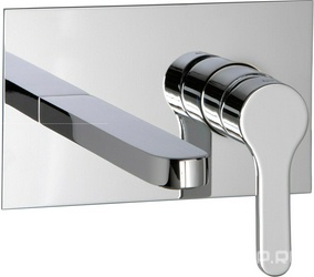Смеситель для раковины, встраиваемый в стену, излив 172мм, (цв. хром) Klab ZZ