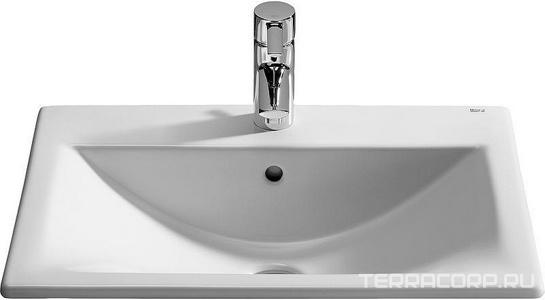 Раковина  550*425*170 мм встраиваемая сверху, белая KLZZ Roca Diverta 732711600Y