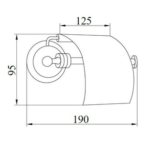 Держатель для туалетной бумаги с крышкой , крепеж в комплекте, бронза ZZ Boheme Hermitage 10320
