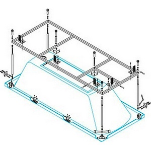 Каркас металлический для акриловой ванны  Central ZZ Cezares Metauro METAURO-Central-MF