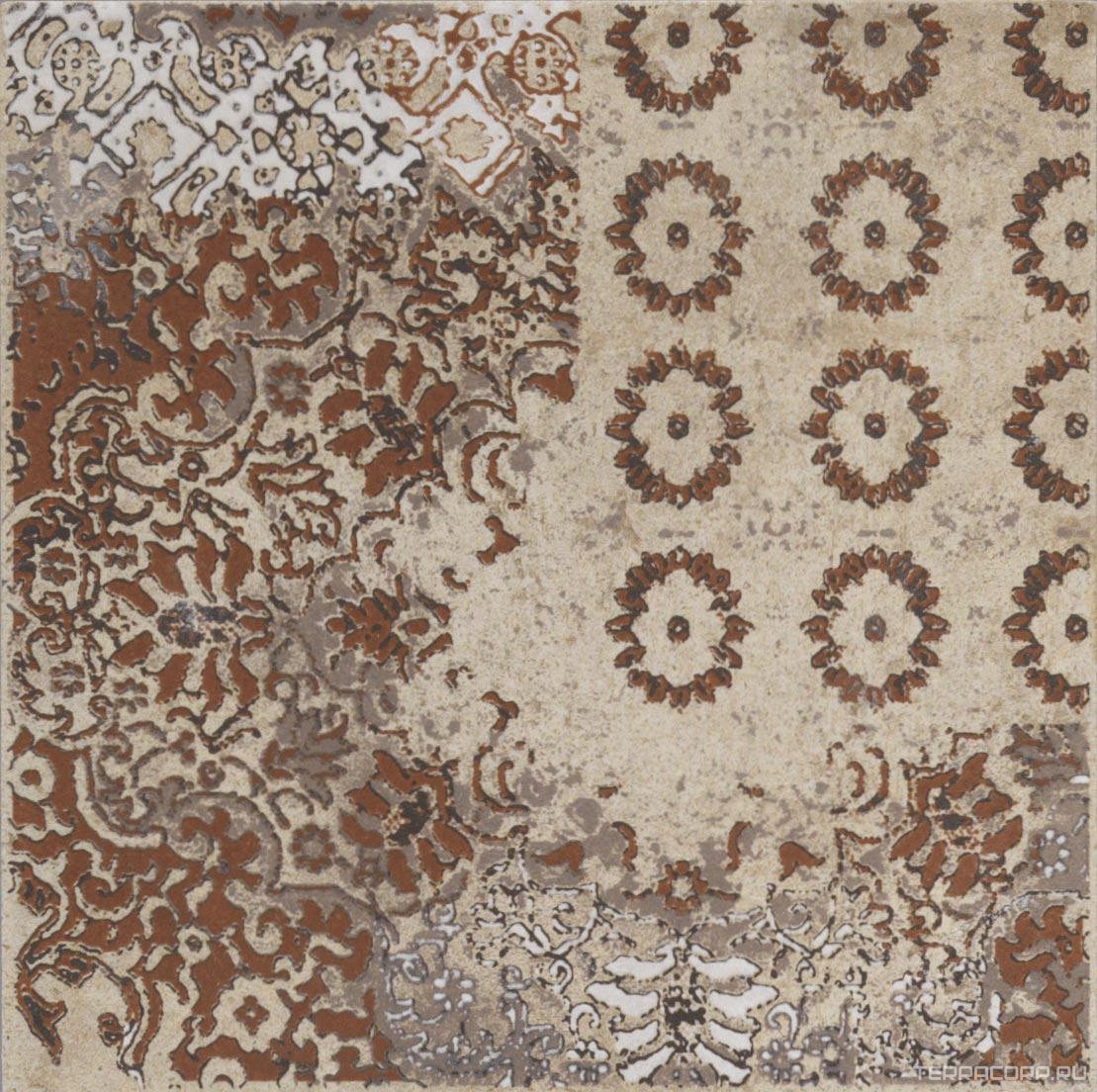 Керамогранит CIR Riabita Il Cotto Inserto Pattern Beige s/4 20x20 Бежевый, фото 2