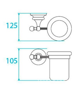 Стакан настенный керамический, (цв.бронза),  ZZ Cezares Olimp OLIMP-TUM-02-M