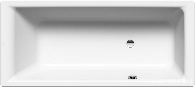 Ванна стальная  180х80 Мод.657 белый (боковой перелив), цвет белый, покрытие easy clean, без комплекта ножек ном. 73912 и сифона ZZ Kaldewei Puro 256700013001
