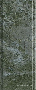 Керамическая плитка Kerama Marazzi Серенада Бордюр  зелёный глянцевый обрезной 12х30 Зеленый 