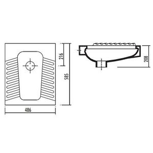 Чаша Генуя 500*600 мм, без бачка ZZ Creavit Универсал TP570-00CB00E-0000
