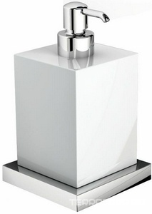 Дозатор настольный на мелалл.подставке, (цв.хром, керамика),  ZZ IBB Xoni XO 21D CRO