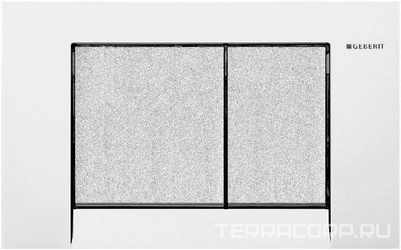 Клавиша двойного смыва, (пластик рамка цв.хром глянцевый, клавиши цв.хром структурный), Bolero XX