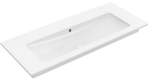 Раковина 1200х500мм, без отв. д/смес., с переливом, для установки с мебелью  (цв. R1 white ceramicplus),  ZZ Villeroy & Boch Venticello 4104CJR1