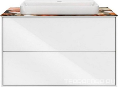 Тумба PLAZA Modern, подвесная 80 см, 2 выдвижных ящика, цв.белый XX Kerama Marazzi Plaza PLB.M.80.2\WHT