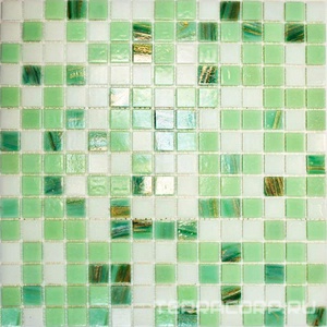 Мозаика Мастера Керамики Glass Мозаика HK-17 (чип 2x2 мм) зелёный микс ZZ 32.7x32.7 XX Зеленый 
