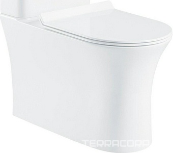 Чаша напольного, безободкового унитаза, (крепеж к полу в компл.),  ZZ BelBagno Ancona BB1224CPR-P