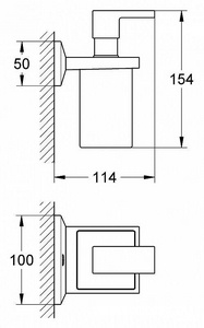 Дозатор для жидкого мыла  настенный, хром ZZ Grohe Allure Brilliant 40494000