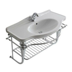 Структура подвесная для раковины 95см, с полотенцедержателем и полкой-решёткой (металл цв. хром), крепёж в компл., Ethos XX