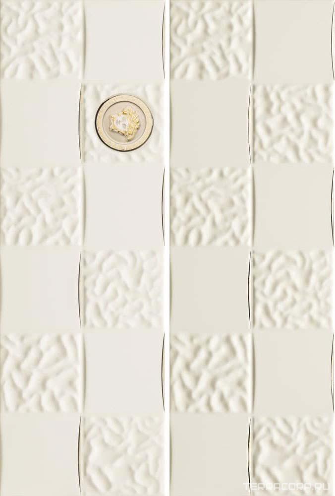 Керамическая плитка Versace Gold Bianco/Platino Decori Acqua/Dama Decorato (1 medusa ogni 8 pezzi) XX25x75 Белый, фото 3