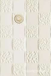 Керамическая плитка Versace Gold Bianco/Platino Decori Acqua/Dama Decorato (1 medusa ogni 8 pezzi)  XX25x75 Белый 