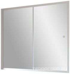 Шторка на ванну ZV, 170x140 см, раздвижная, профиль хром матовый, стекло сатин ZZ