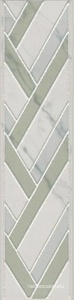 Керамическая плитка Kerama Marazzi Алькала Бордюр  белый 7x30 Бежевый 