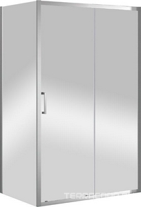 Душевой уголок 1300(1280-1320)х800(780-800)хh1950мм, прямоугольный, правый/левый, (стекло прозр.Idrorepellente 6мм, фурн.цв.хром),  ZZ Cezares Molveno MOLVENO-AH-11-130/80-C-Cr-IV