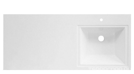 Раковина 1203x480xh156мм, Правая, с 1 отв.д/смесит, без перелива, БЕЗ сифона, 1 кронштейн д/устан.в компл., (литьевой мрамор цв.белый),  ZZ BelBagno Lavanderia BB1200/480-LV-MR-R