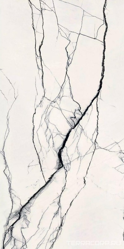 Керамогранит Florim Magnum B&W Marble Breach Matte 20x240 Белый