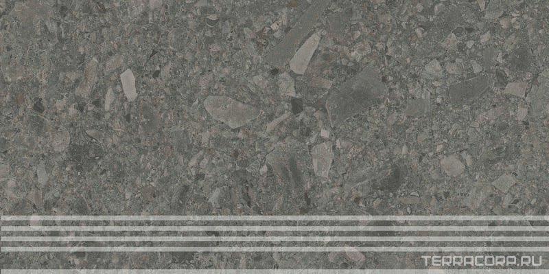 Ступени Kerama Marazzi Чеппо ди Гре Ступень антрацит матовый обрезной 30x60 Серый, фото 6